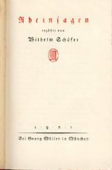 Rheinsagen. 4.-6. Tsd. 