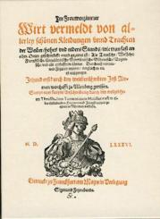 (Frauentrachtenbuch) Im Frauwenzimmer wirt vermeldt von allerley schönen Kleidungen u. Trachten der Weiber / hohes und niders Stands / wie man fast an allen Orten geschmückt u. gezieret ist ... Faksimile u. Begleitheft. Nachdruck d. Ausg. Frankfurt 1586. 