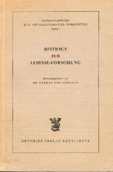 Beiträge zur Leibniz-Forschung. Hrsg. v. Georgi Schischkoff. 