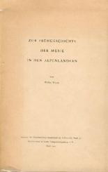Zur Frühgeschichte der Musik in den Alpenländern. 