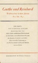 Briefwechsel in den Jahren 1807 bis 1832. Mit einer Vorrede des Kanzlers Friedrich v. Müller. 