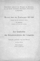 Zur Geschichte des Umkehrproblems der Integrale. 