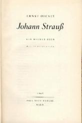 Johann Strauß. Ein Wiener Buch. 