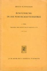 Einführung in die Wirtschaftstheorie. 2 Bände. 