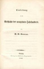 Einleitung in die Geschichte des neunzehnten Jahrhunderts. 