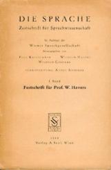 Festschrift für Prof. W. Havers. 