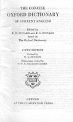 The Concise Oxford Dictionary of Current English. 5. Aufl. 