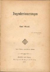 Jugenderinnerungen. 2. Aufl. 