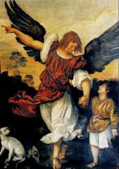 Erzengel Raffael mit dem kleinen Tobias / L'arcangelo e Tobiolo 