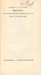 Militona. Übers. v. Bernhard Jolles. 
