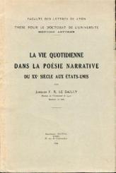 La vie quotidienne dans la poésie narrative du XXe siècle aux États-Unis. Diss. 