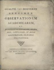 Specimen observationum academicarum, ad monstrorum historiam, anatomen, pathologiam, et artem obstetriciam, praecipue spectantium. 