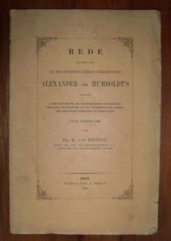 Rede zur Erinnerung an das hundertjährige Geburtstagsfest Alexander v. Humboldt's in d. Versammlung d. Niederrheinischen Gesellschaft für Natur- u. Heilkunde und des Naturhistorischen Vereins der Preussischen Rheinlande und Westphalens am 11. October 1869 