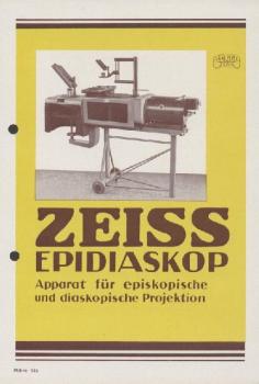 Zeiss-Epidiaskop. Apparat für episkopische und diaskopische Projektion. Zeiss-Druckschrift Mikro 435. 