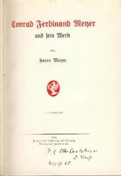 Conrad Ferdinand Meyer und sein Werk. 