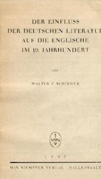 Der Einfluss der deutschen Literatur auf die englische im 19. Jahrhundert. 