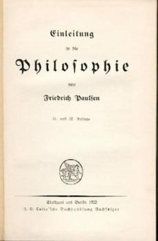 Einleitung in die Philosophie. 31. u. 32. Aufl. 