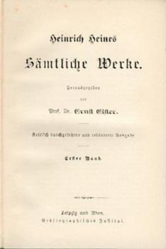 Sämtliche Werke. Hrsg. v. Ernst Elster. Kritisch durchges. u. erl. Ausgabe. 7 Bände. 