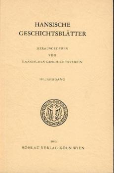 Hansische Geschichtsblätter. 101. Jahrgang. 