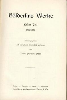 Werke. Hrsg., Einl. u. Anmerkungen v. Marie Joachimi-Dege. 4 Teile in 1 Band. 