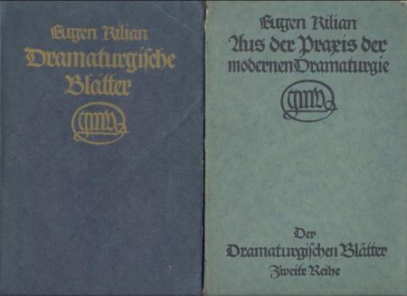 Dramaturgische Blätter. Aus der Praxis der modernen Dramaturgie. Aufsätze und Studien aus dem Gebiete der praktischen Dramaturgie, der Regiekunst und der Theatergeschichte. 2 Bände. 