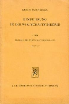 Einführung in die Wirtschaftstheorie. 2 Bände. 