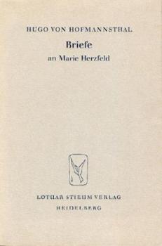 Briefe an Marie Herzfeld. Hrsg. v. Horst Weber. 