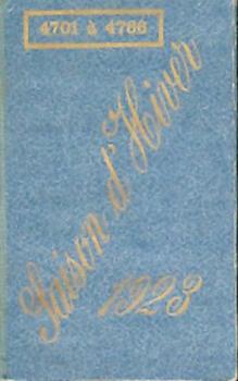 Nuances Nouvelles syndicales. Nr. 4701 à 4766. Saison d'Hiver 1923. 