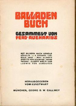 Balladenbuch. Hrsg. v. Kunstwart. 