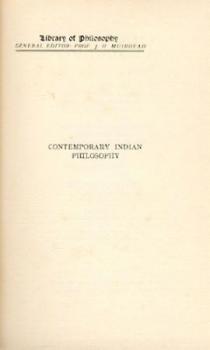 Contemporary Indian Philosophy. 
