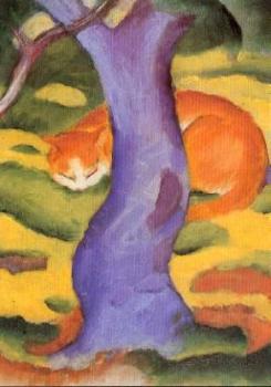 KInderbild (Katze hinter einem Baum), 1910/1911 