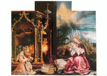 Das Engelskonzert und die Geburt Christi (Isenheimer Altar) 