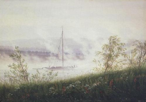 Flussufer im Nebel, ca. 1820/25 