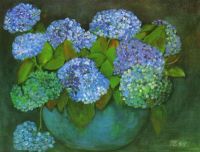 Hortensien in blauer Vase, 1995 