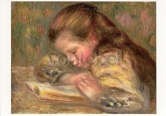 Lesendes Kind. Child Reading. Fillette lisant, ca. 1890 