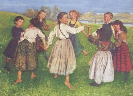 Kinderreigen. Round Dance for Children. La Ronde des Enfants, 1872 