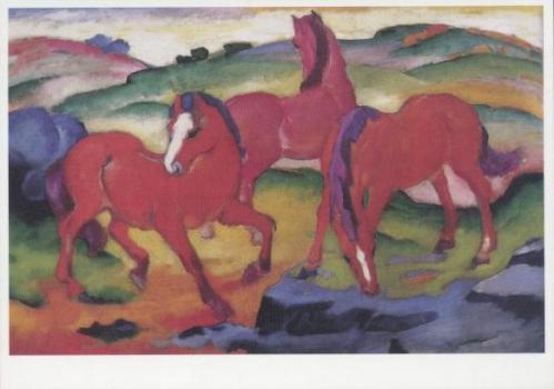 Die roten Pferde. The Red Horses. Les Chevaux rouges, 1911 
