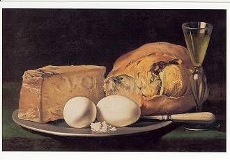 Stillleben mit Eiern. Still Life with Eggs. Nature morte aux oeufs. 