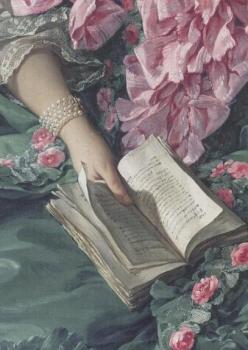 Bildnis der Madame Pompadour / Hand mit Buch (Detail), 1756 