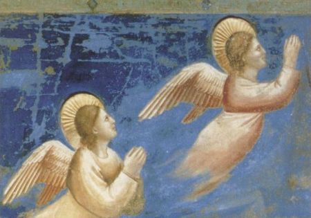 Engel (Ausschnitt aus "Geburt Christi"), um 1303/05 