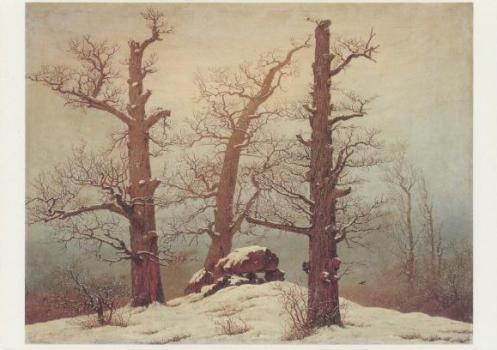 Hünengrab im Schnee, um 1807 