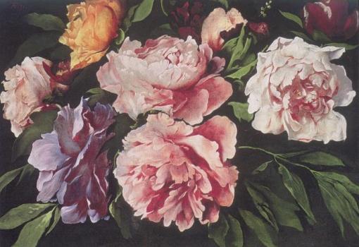 Päonien. Pivoines. Peonies, 1871 