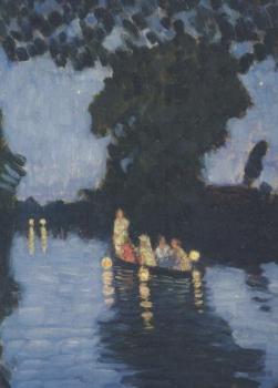 Lampionfahrt auf der Wümme, 1911 