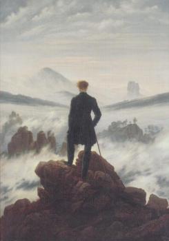 Der Wanderer über dem Nebelmeer. The Traveller over the Clouds Sea. Le voyageur au-dessus de la mer de nuages, ca. 1817 