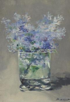 Flieder in einer Glasvase. Lilacs in a glass, 1881 