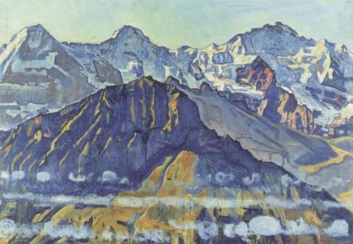 Eiger, Mönch und Jungfrau in der Morgensonne, 1908 