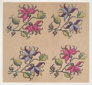 Blütenzweige. Detail einer türkischen Stickerei, 19. Jahrhundert 