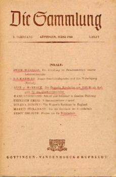 Die Sammlung. Hrsg. v. Herman Nohl. 3. Jg., H. 3. 