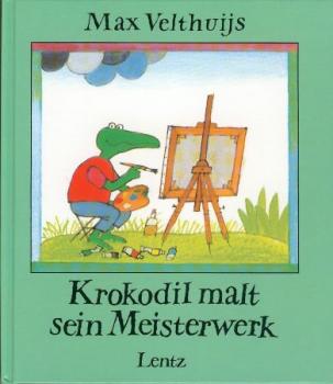 Krokodil malt sein Meisterwerk 