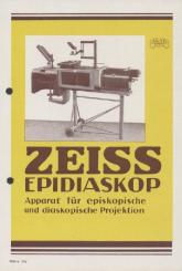 Zeiss-Epidiaskop. Apparat für episkopische und diaskopische Projektion. Zeiss-Druckschrift Mikro 435. 